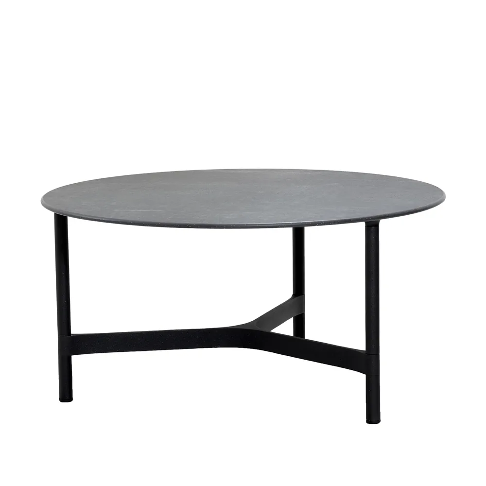 Mesa de centro Twist large Ø90 cm, Fossil black-lava grey Cane-line