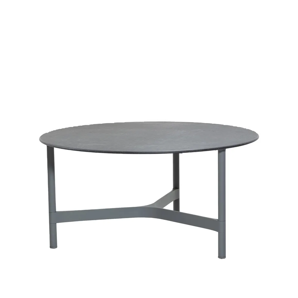 Mesa de centro Twist large Ø90 cm, Fossil black-light grey Cane-line