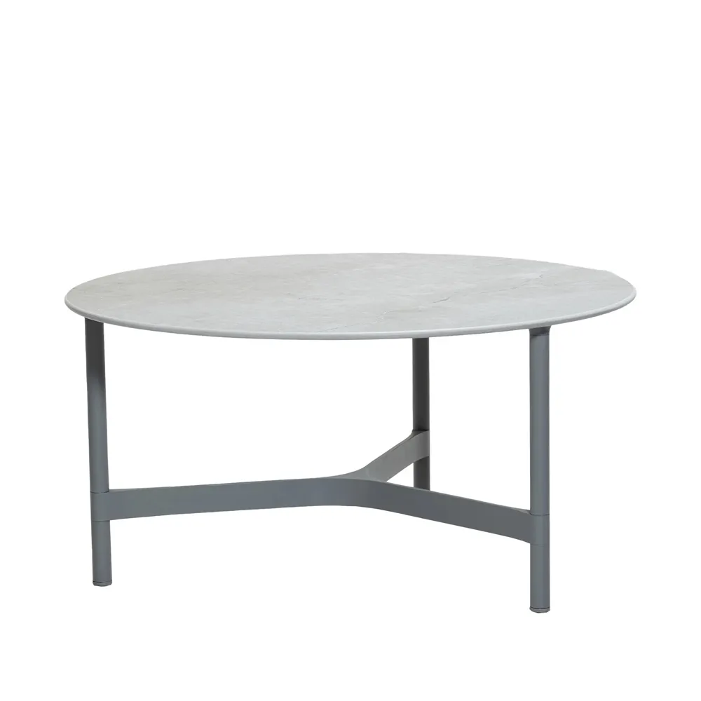 Mesa de centro Twist large Ø90 cm, Fossil grey-light grey Cane-line