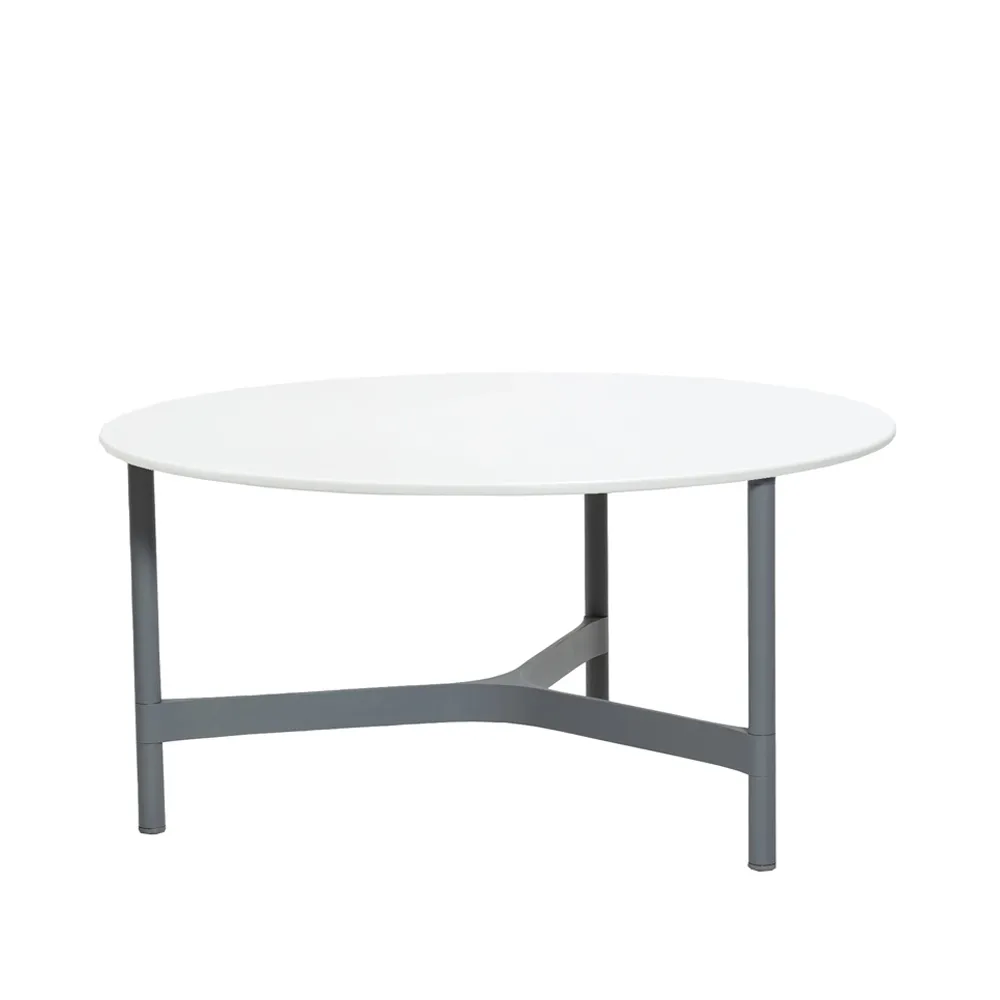 Mesa de centro Twist large Ø90 cm, White-light grey Cane-line