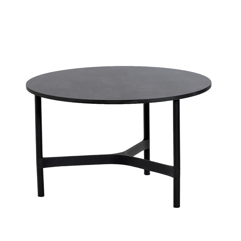 Mesa de centro Twist medium Ø70 cm, Dark grey-lava grey Cane-line