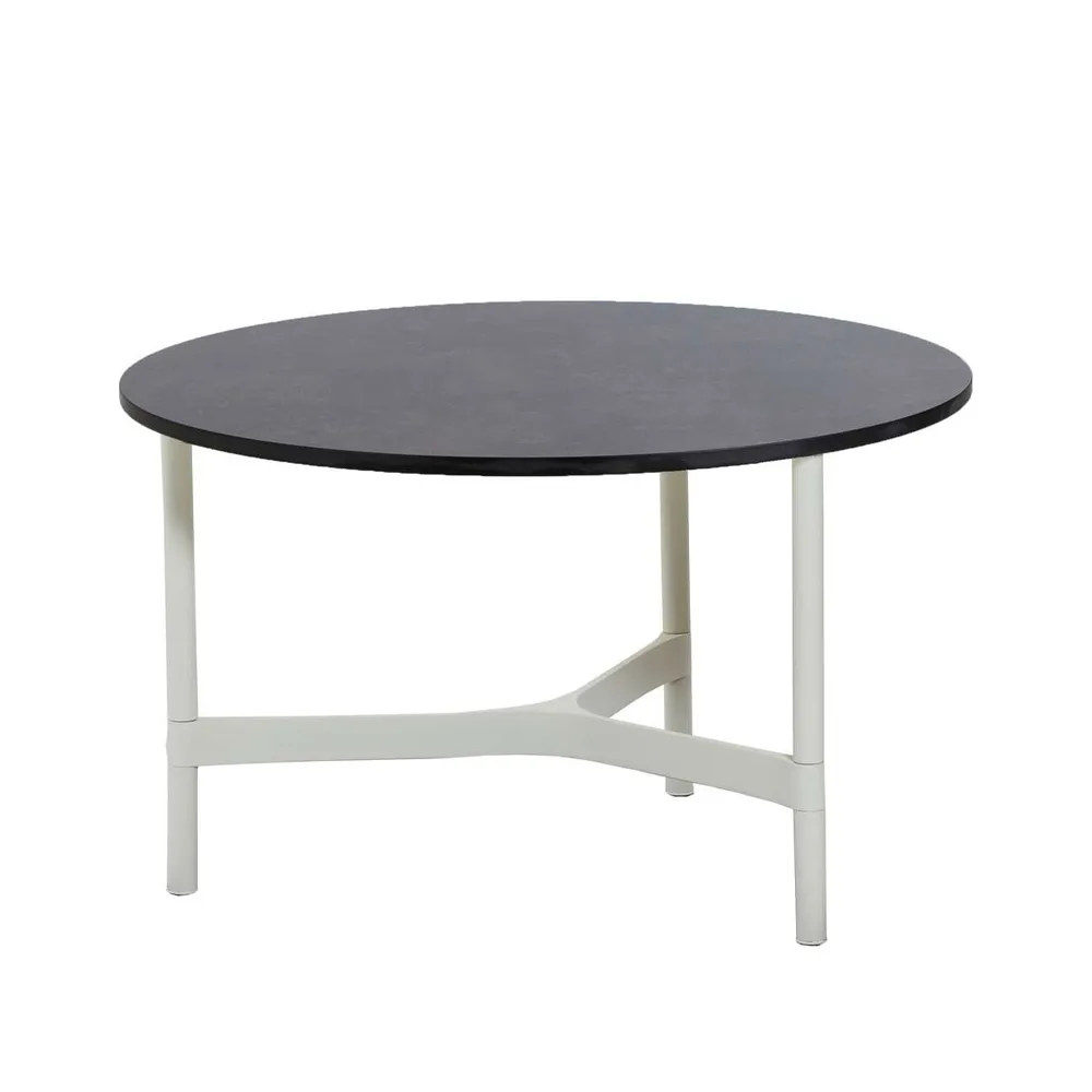 Mesa de centro Twist medium Ø70 cm, Dark grey-white Cane-line