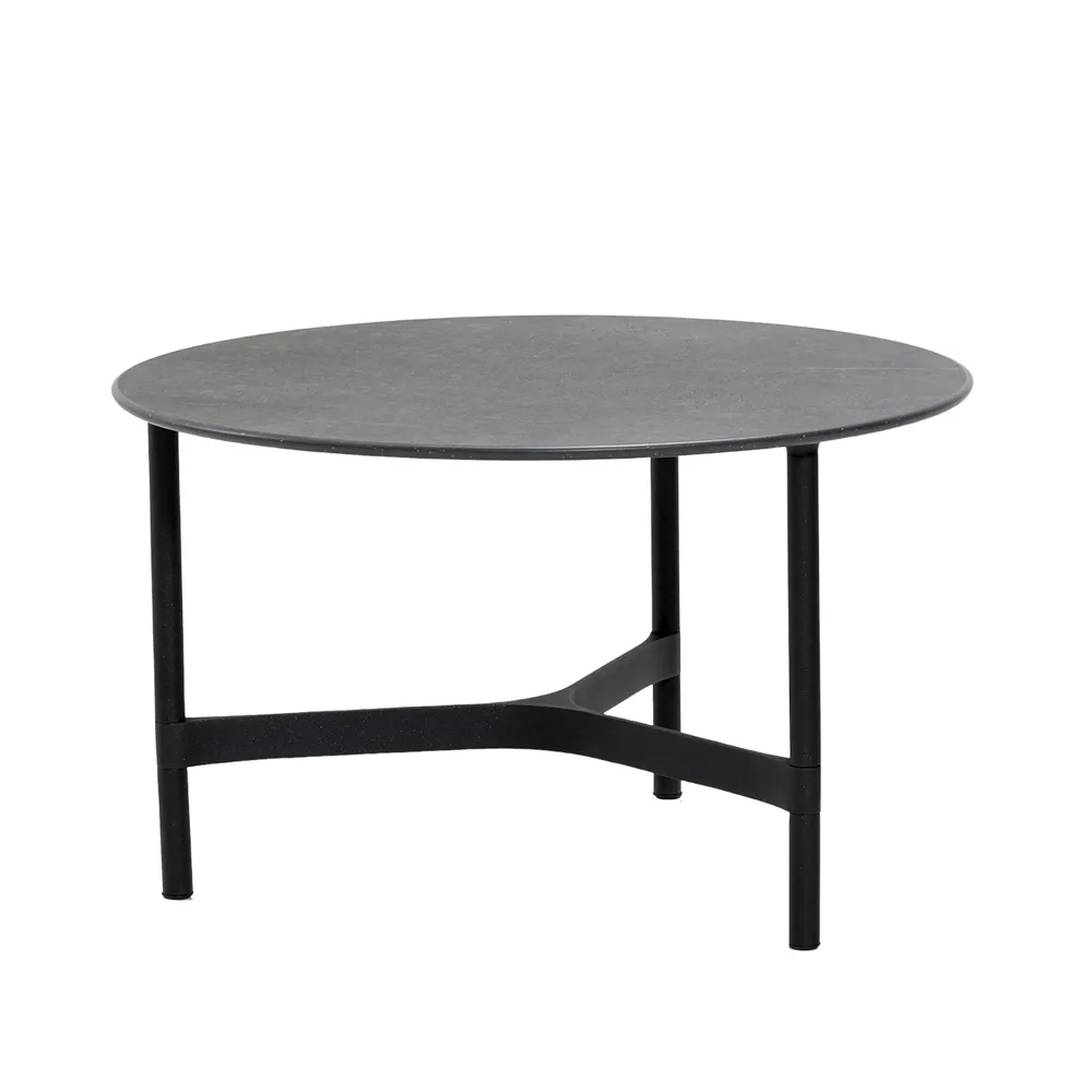 Mesa de centro Twist medium Ø70 cm, Fossil black-lava grey Cane-line