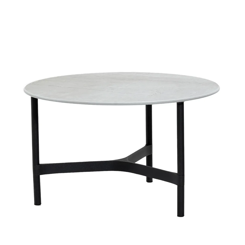 Mesa de centro Twist medium Ø70 cm, Fossil grey-lava grey Cane-line