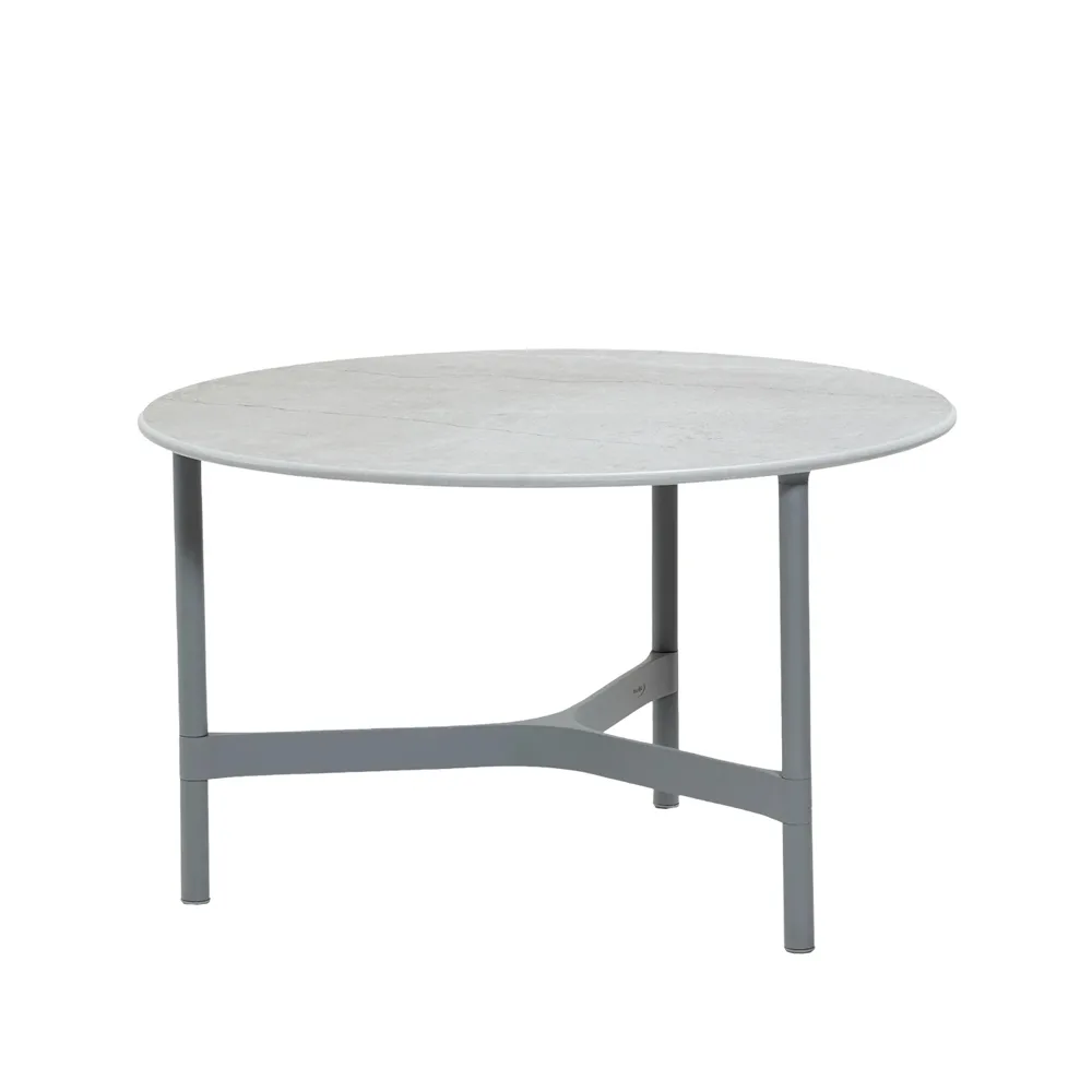 Mesa de centro Twist medium Ø70 cm, Fossil grey-light grey Cane-line