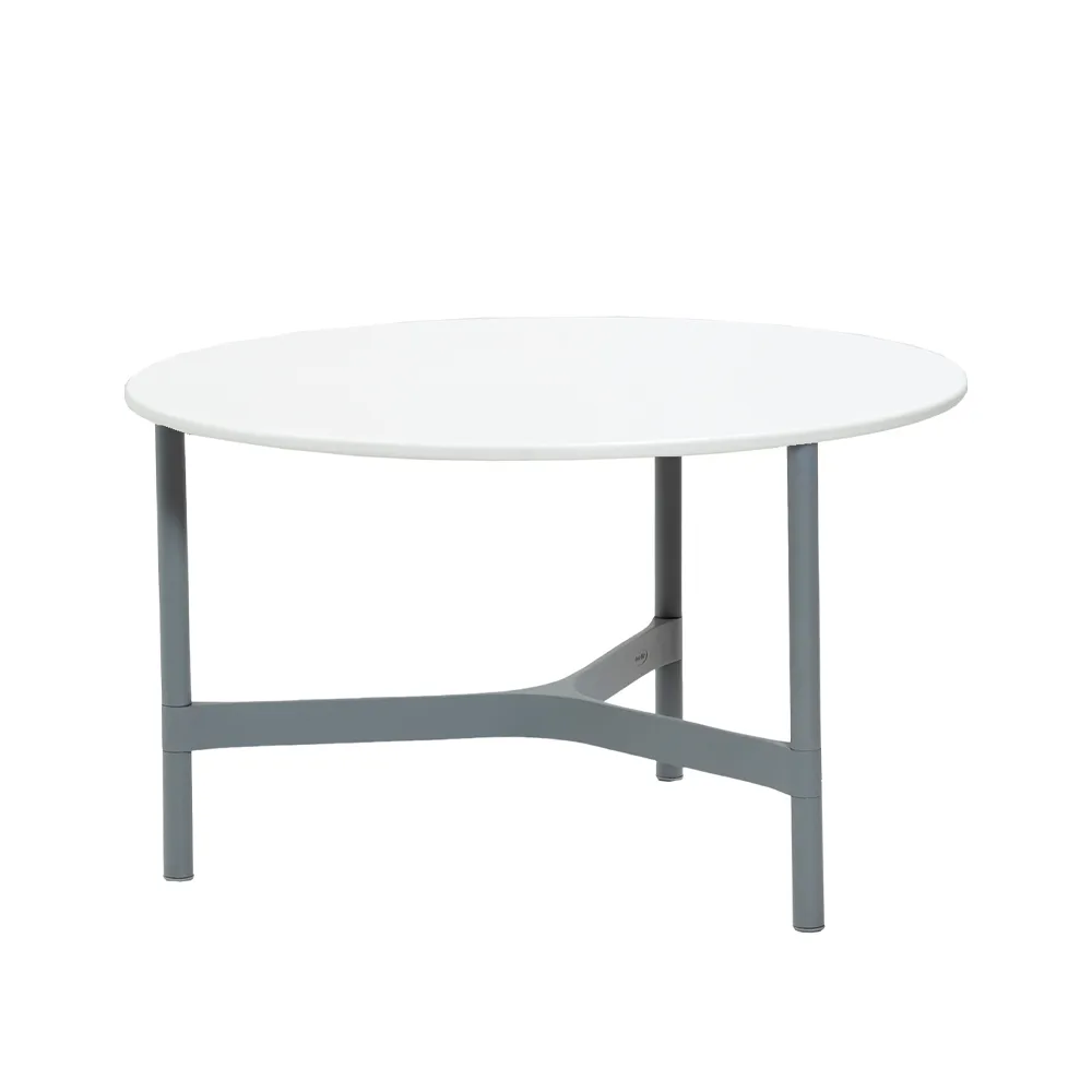 Mesa de centro Twist medium Ø70 cm, White-light grey Cane-line