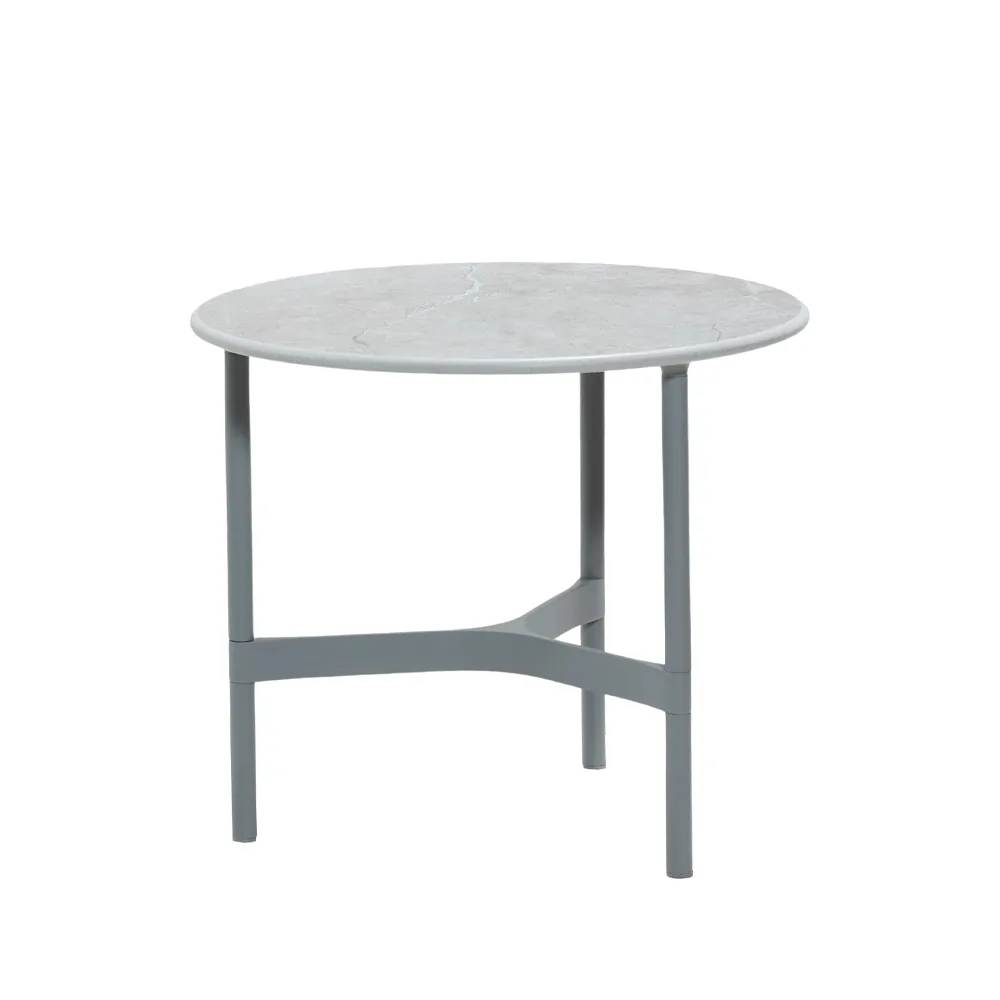 Mesa de centro Twist small Ø45 cm, Fossil grey-light grey Cane-line