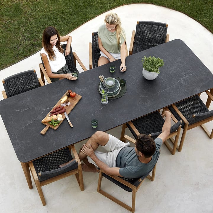 Mesa de jantar Aspect, Fossil black-teca 280 cm Cane-line