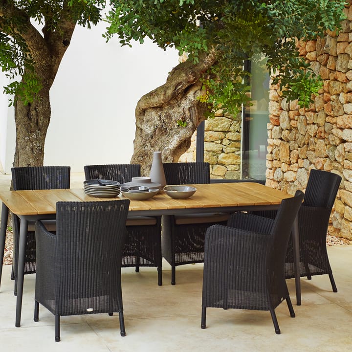 Mesa de jantar Core teca 160x100x74 cm, Suporte taupe Cane-line