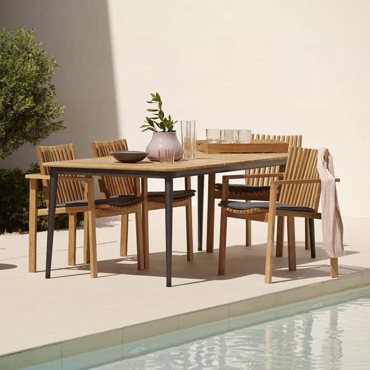 Mesa de jantar Core teca 210x100x74 cm, Suporte taupe Cane-line