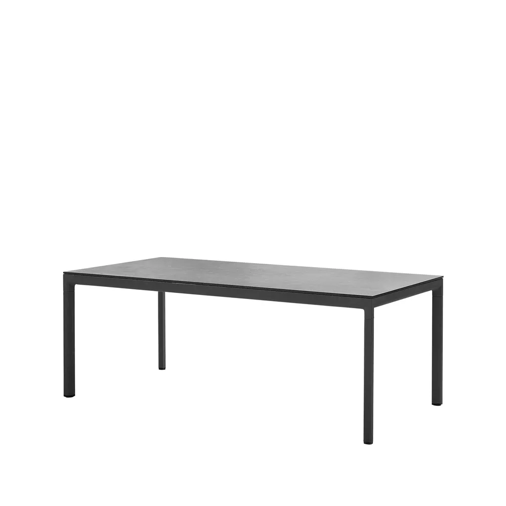Mesa de jantar Drop, Fossil black-suporte de alumínio lava grey 100x200cm Cane-line