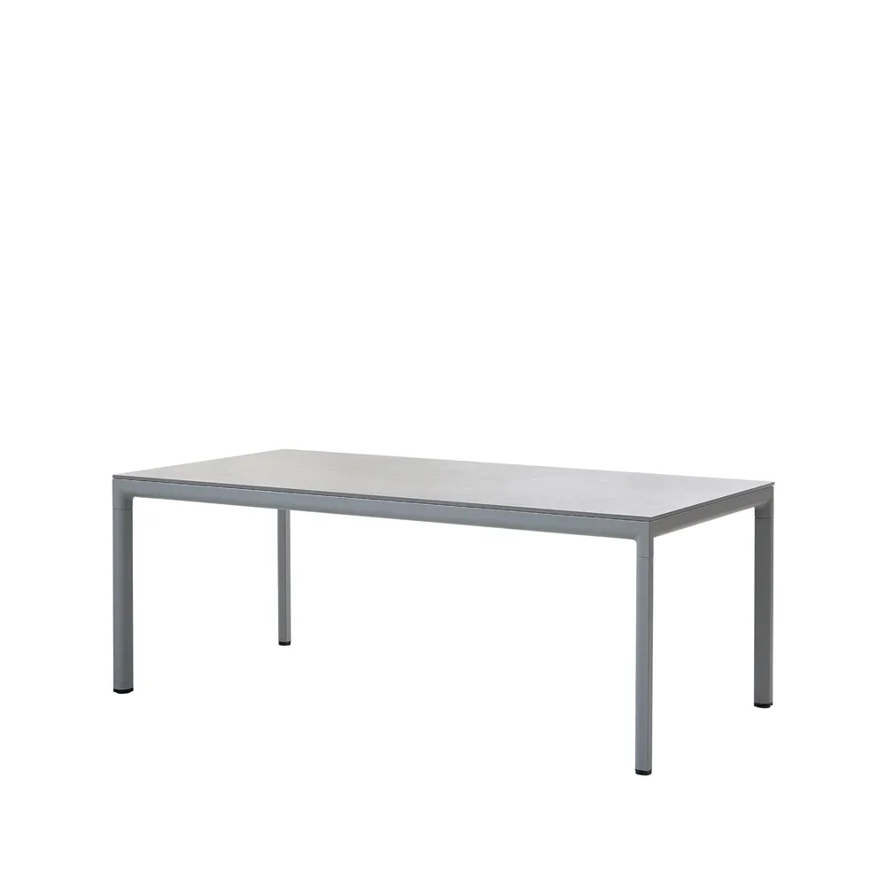 Mesa de jantar Drop, Fossil grey-suporte de alumínio light grey Cane-line