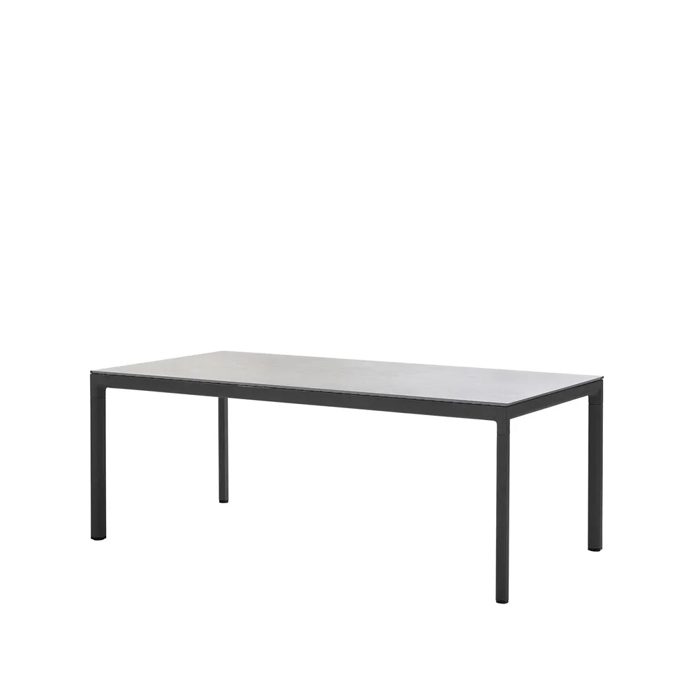 Mesa de jantar Drop, Fossil grey-suporte em alumínio lava grey Cane-line