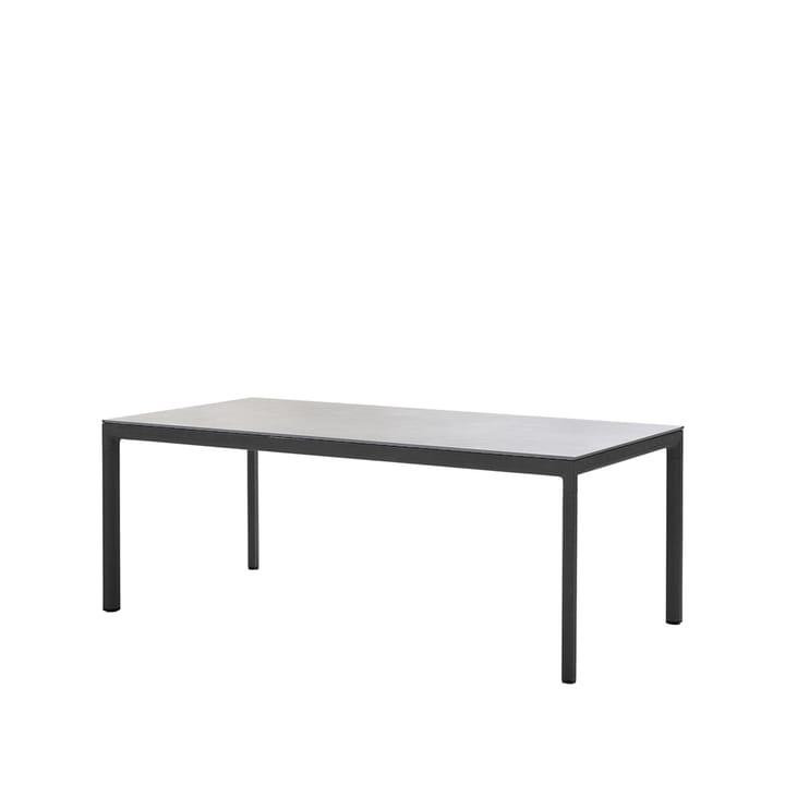 Mesa de jantar Drop - Fossil grey-suporte em alumínio lava grey - Cane-line