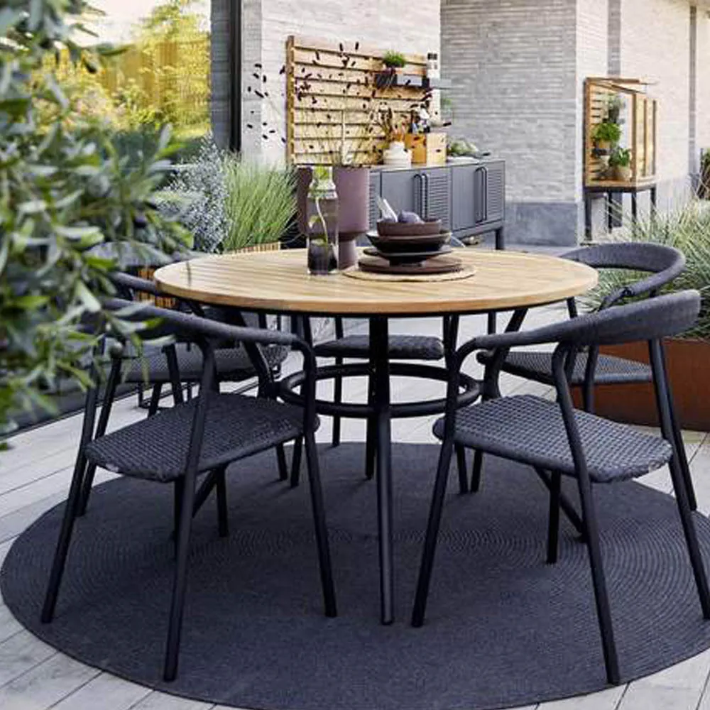 Mesa de jantar Joy, Dark grey-light grey Ø144 cm Cane-line