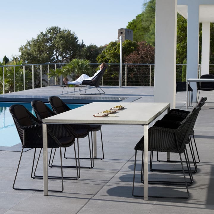 Mesa de jantar Pure, Concrete grey-light grey 100x100 cm Cane-line