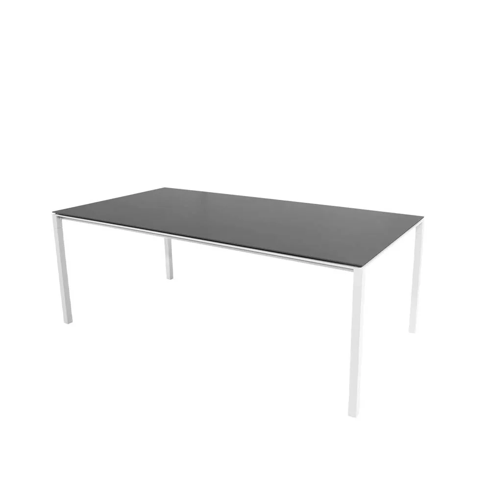 Mesa de jantar Pure, Nero-branco 200x100 cm Cane-line