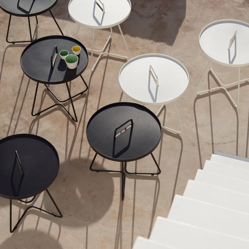 Mesa On the move Ø52 cm, White Cane-line