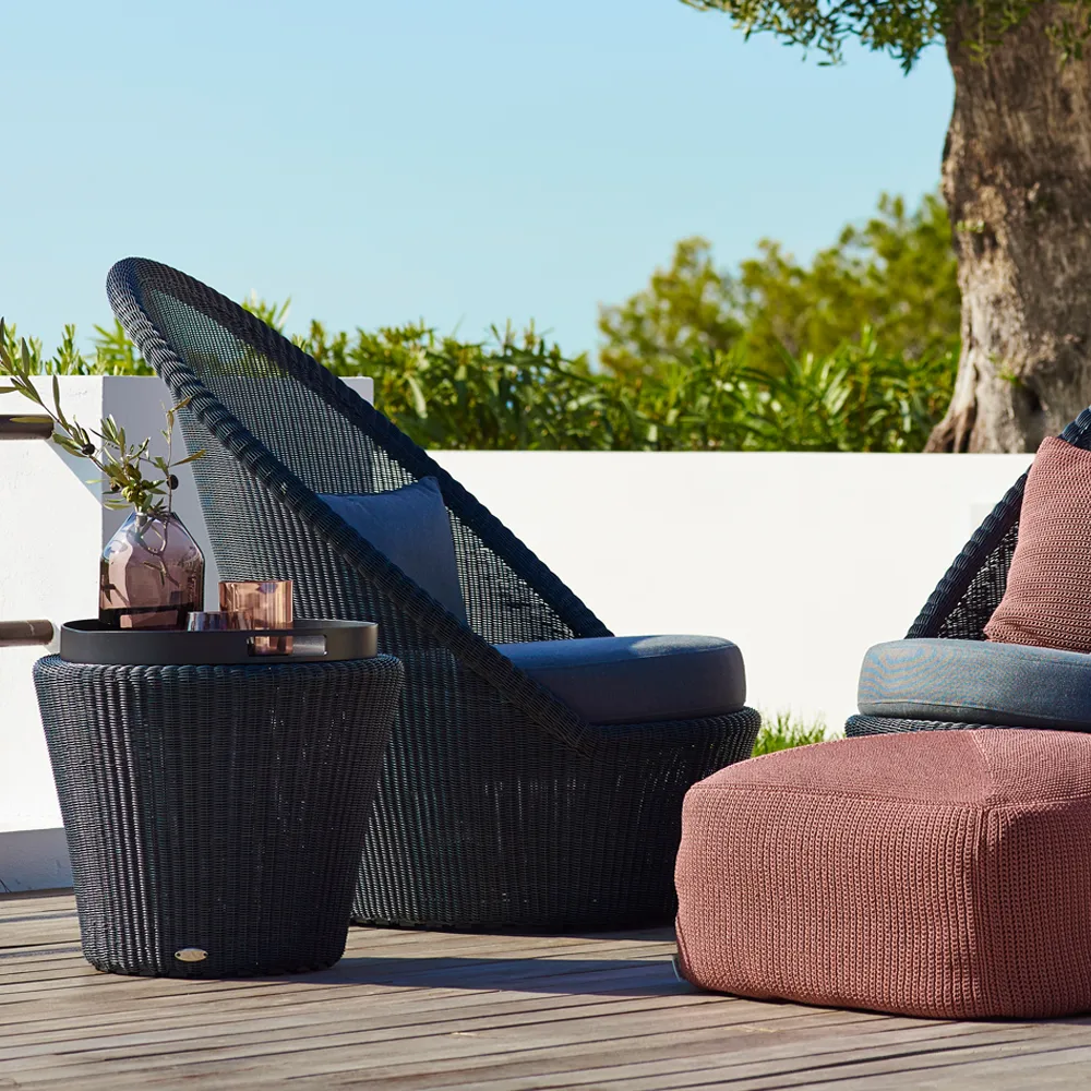 Mesa/banqueta Kingston Ø46 cm, Graphic Cane-line