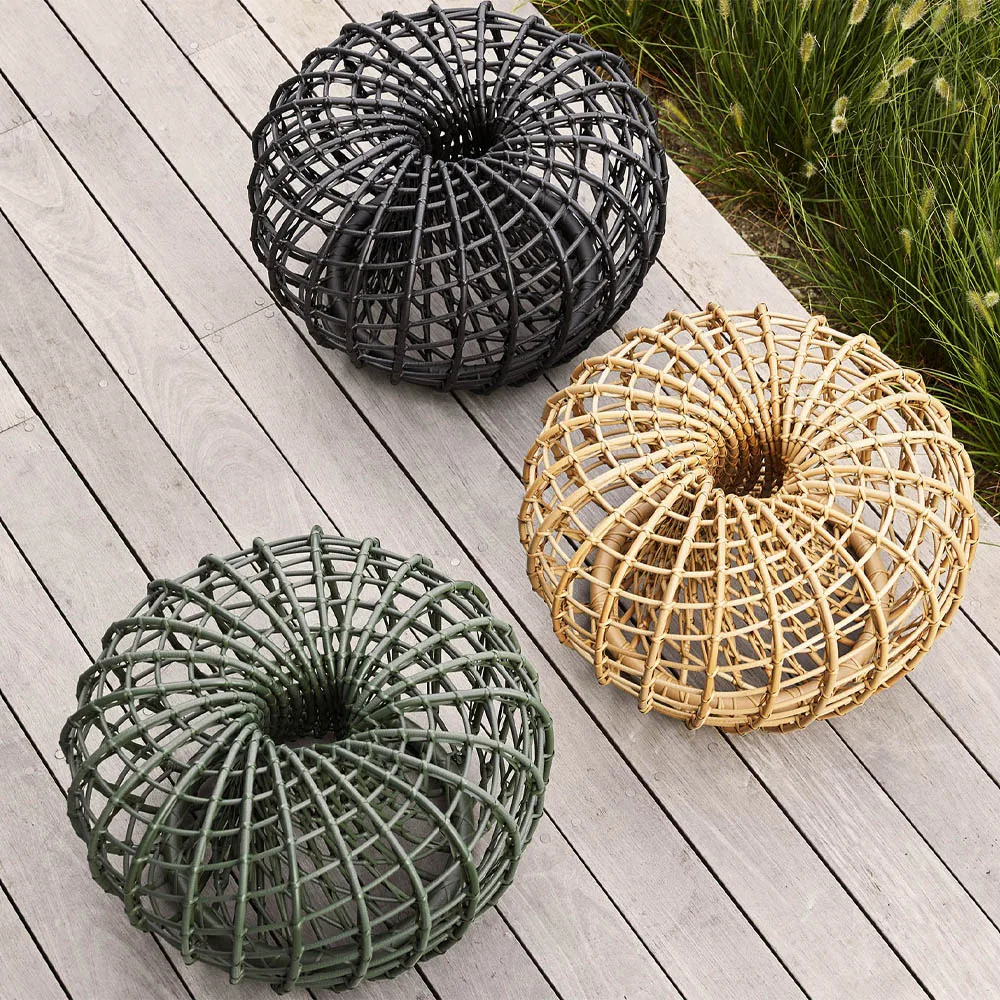 Mesa/banqueta Nest, Natural, pequeno Cane-line