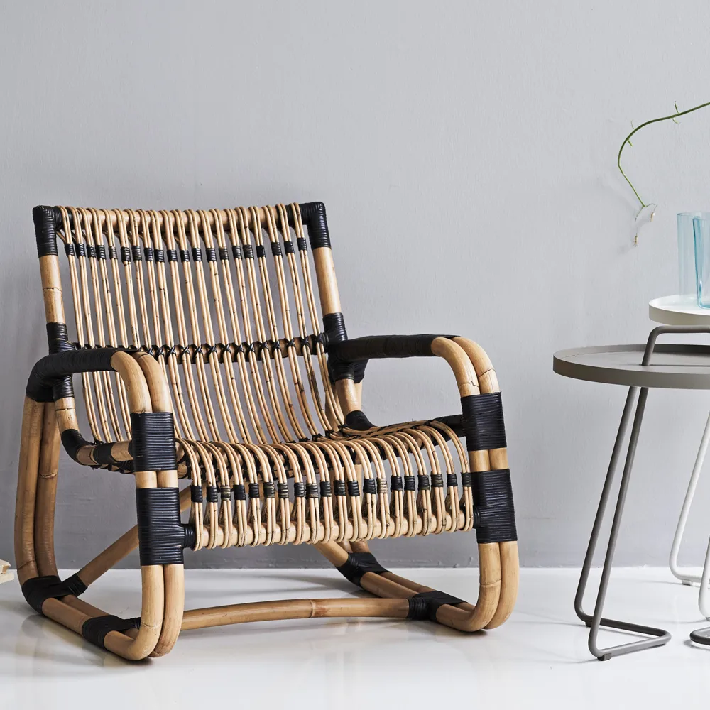 Poltrona Curve, Lava grey Cane-line