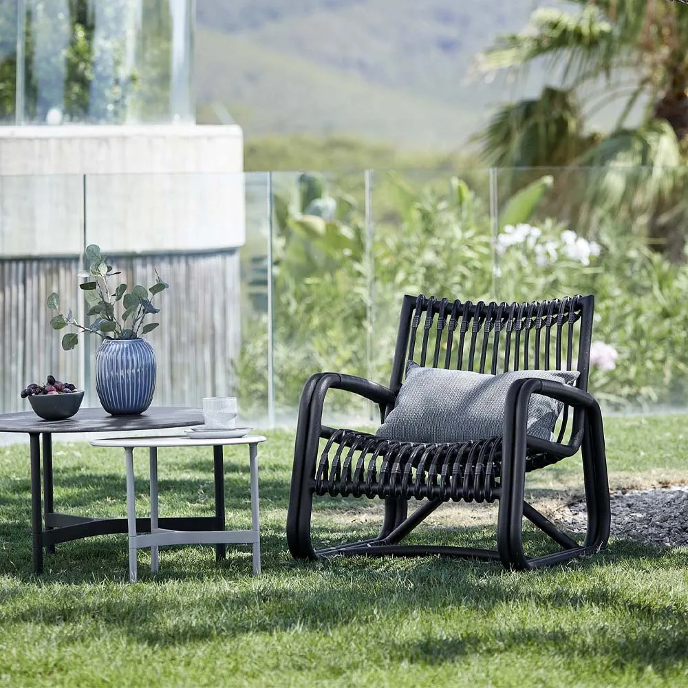 Poltrona Curve, Lava grey Cane-line