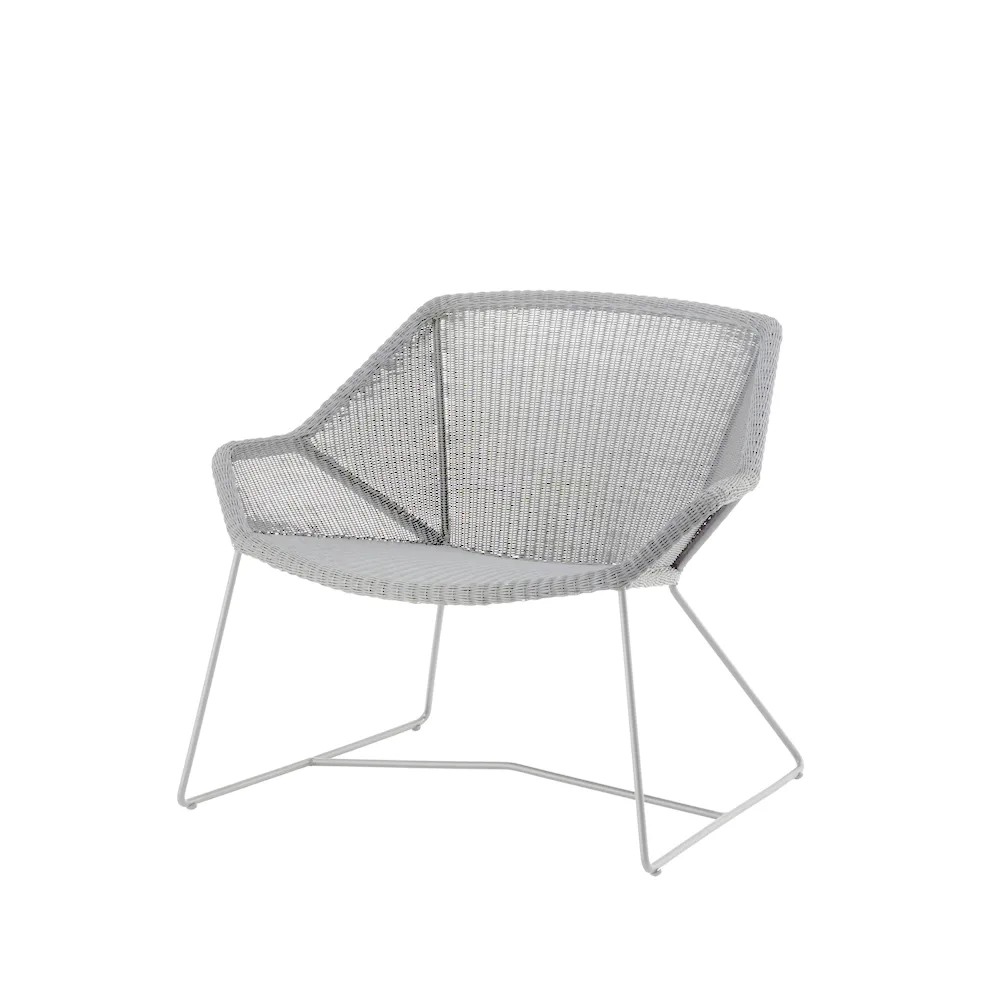 Poltrona lounge Breeze weave, White grey Cane-line