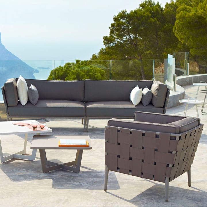Poltrona lounge Conic, Grey, incl. almofadas Cane-line
