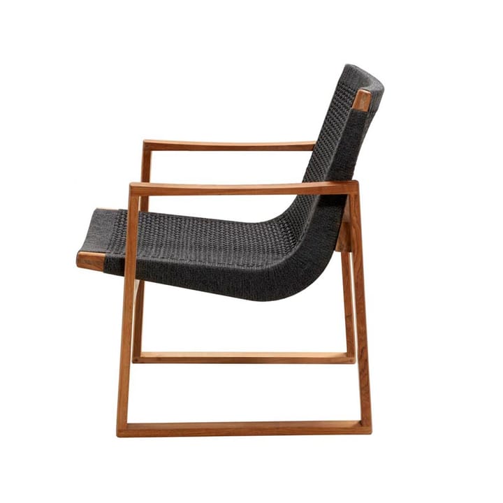 Poltrona lounge Endless, Dark grey, suporte em teca Cane-line