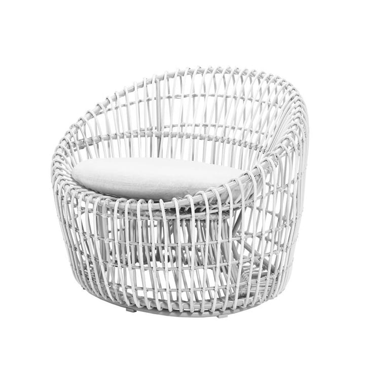 Poltrona Nest Round - Cane-Line Natté white, rotim branco - Cane-line