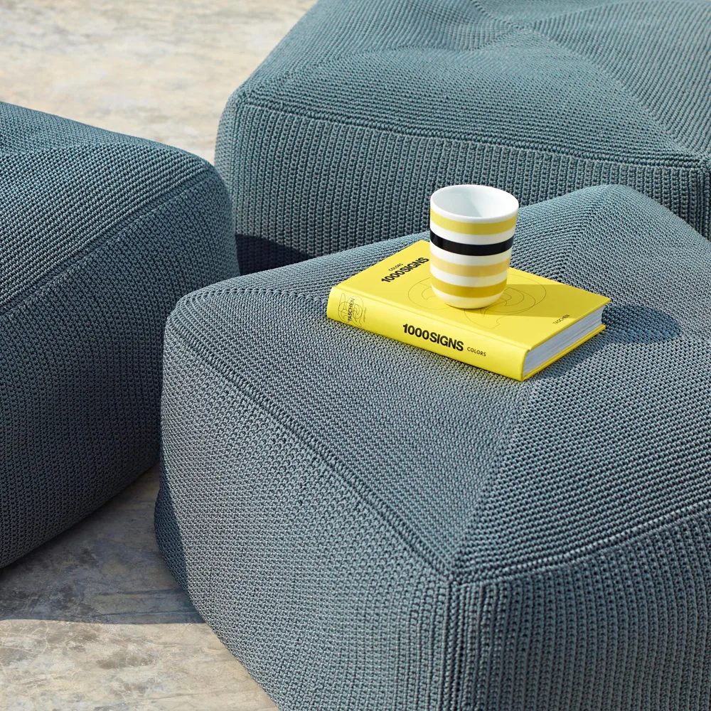 Pufe Divine, Turquoise Cane-line