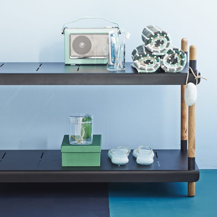 Sistema de estantes Frame, Lava grey, completo, teca Cane-line