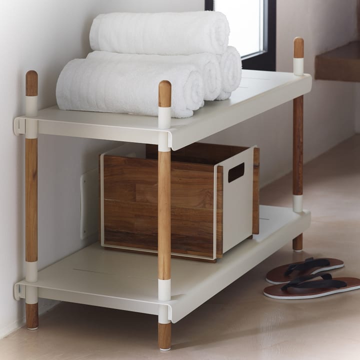 Sistema de estantes Frame, Lava grey, completo, teca Cane-line