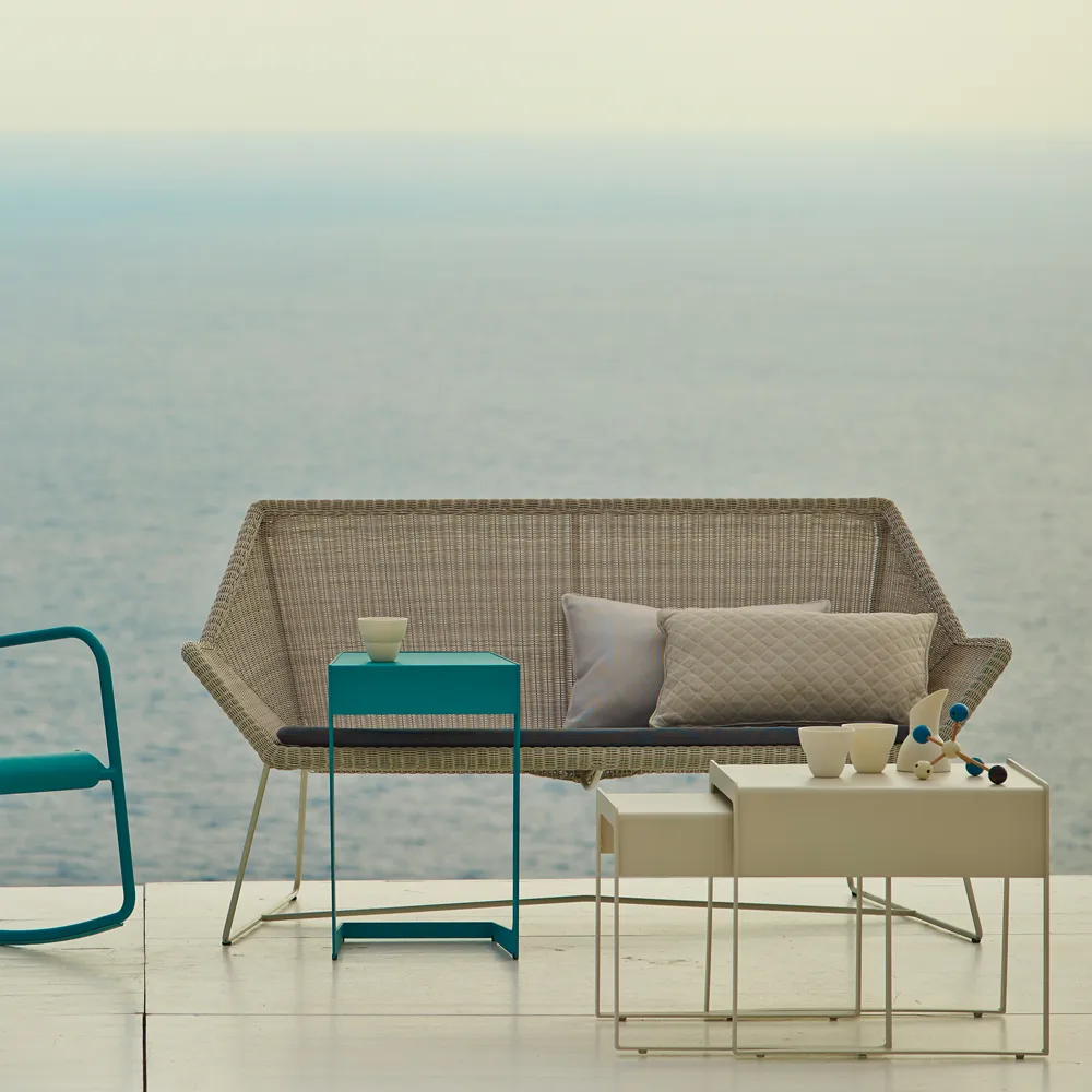 Sofá Breeze 2 lugares weave, White grey Cane-line