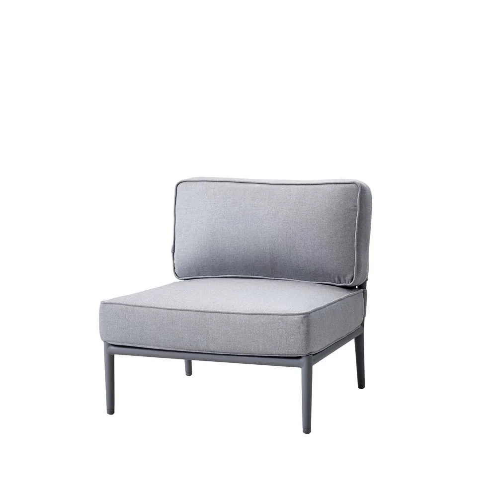 Sofá modular Conic, Cane-Line airtouch light grey-individual incl. almofadas Cane-line