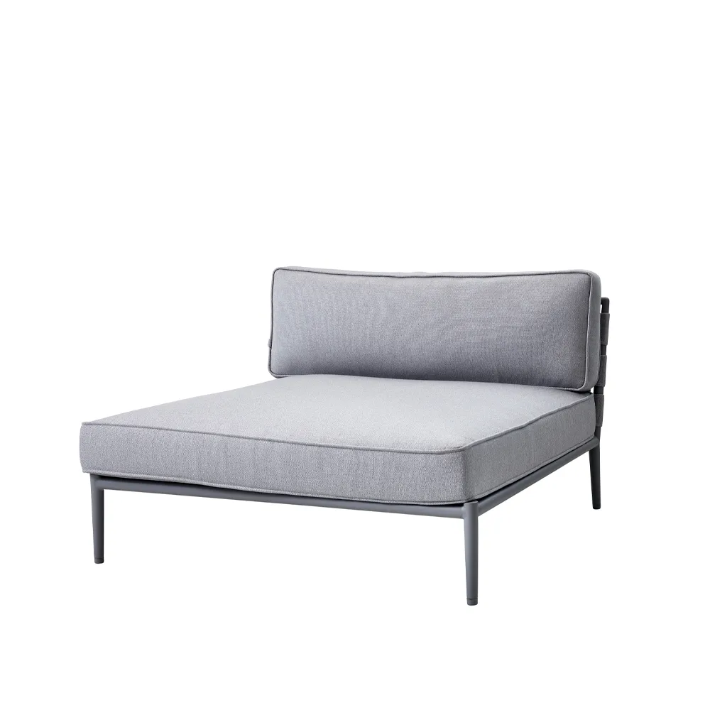 Sofá modular Conic, Light grey-divã incl. almofadas Cane-line