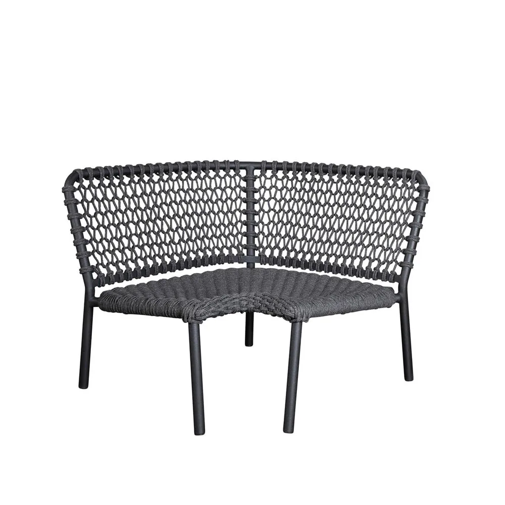 Sofá modular Ocean, dark grey, canto Cane-line