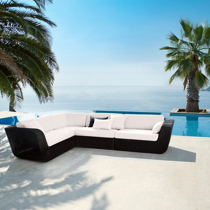 Sofá modular Savannah, Black, esquerdo Cane-line
