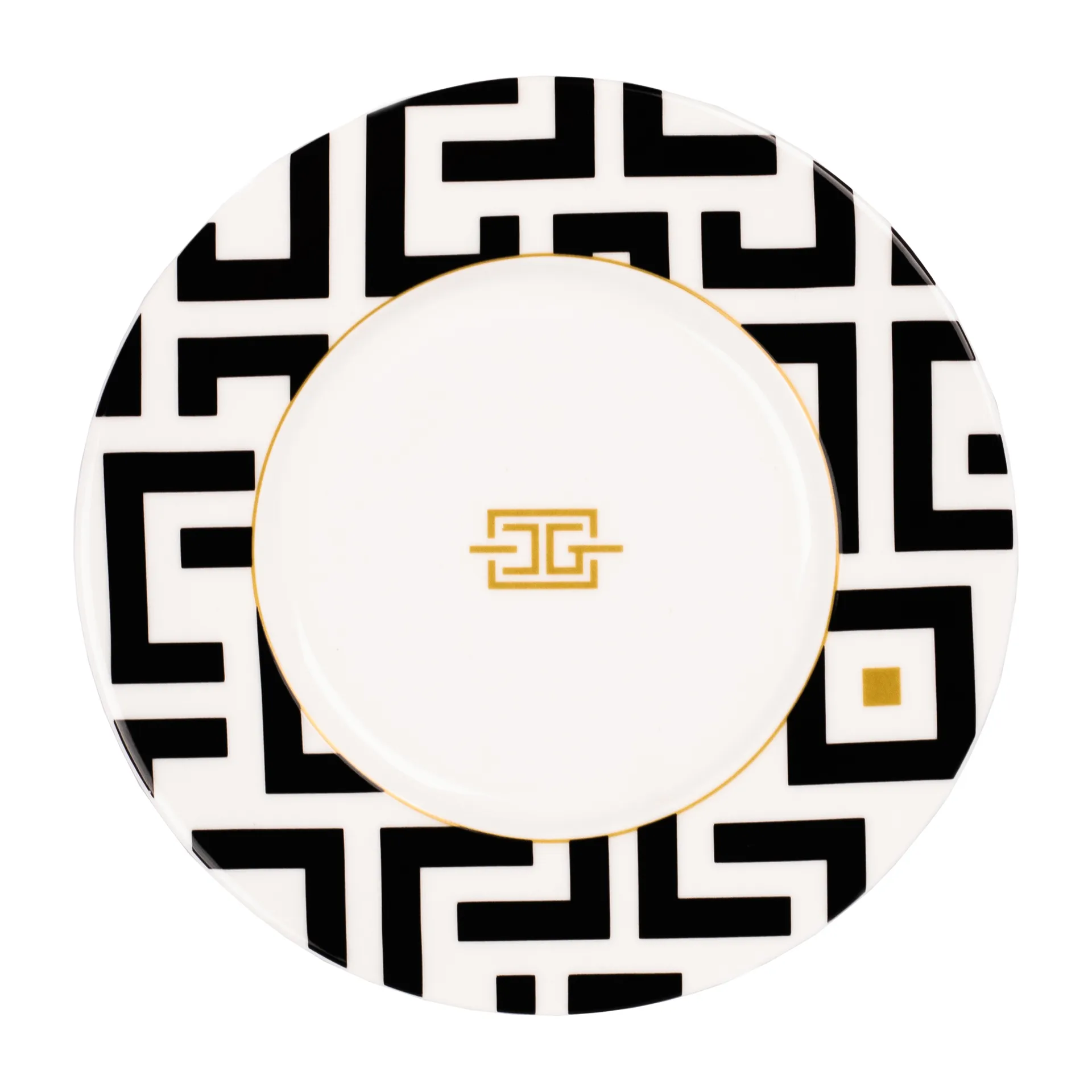 Prato DECO Ø22,5 cm, White-black Carolina Gynning