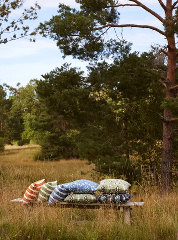 Almofada para exterior Block Stripe 40x60 cm - Apricot orange-off white - Chhatwal & Jonsson