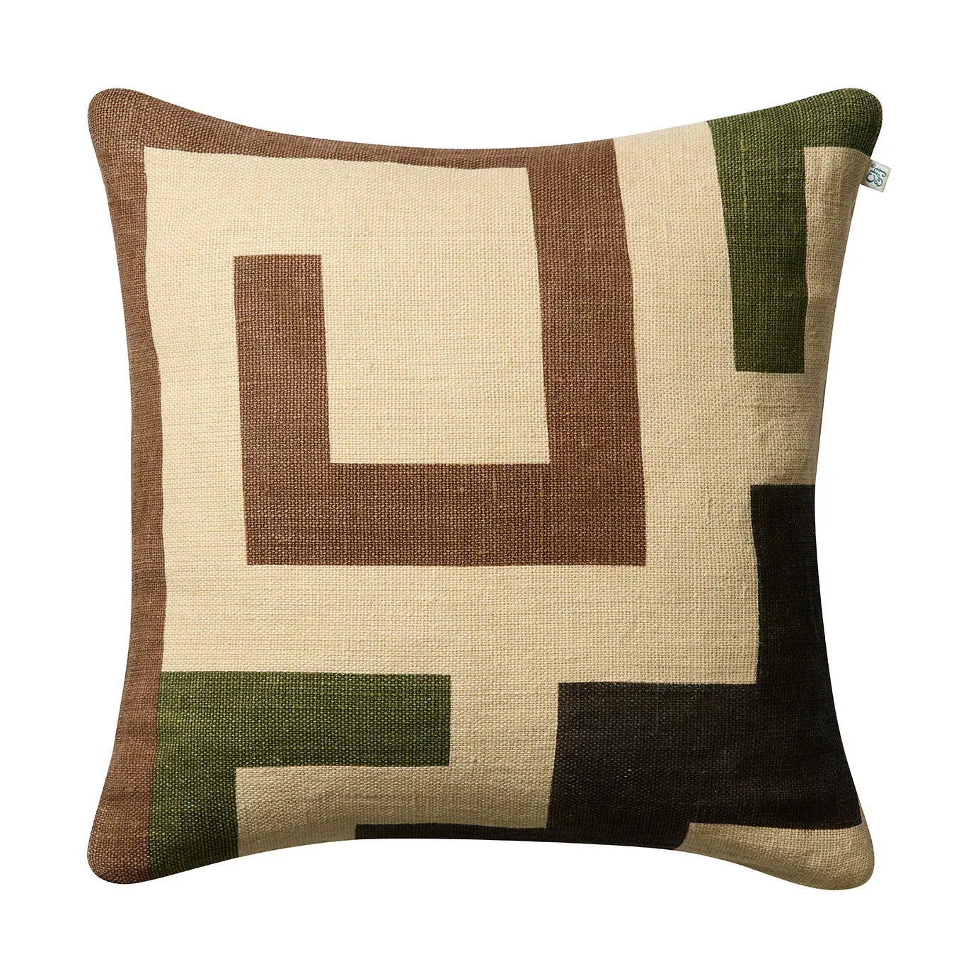Aman capa de almofada 50x50 cm, Taupe-cactus green-brown Chhatwal & Jonsson