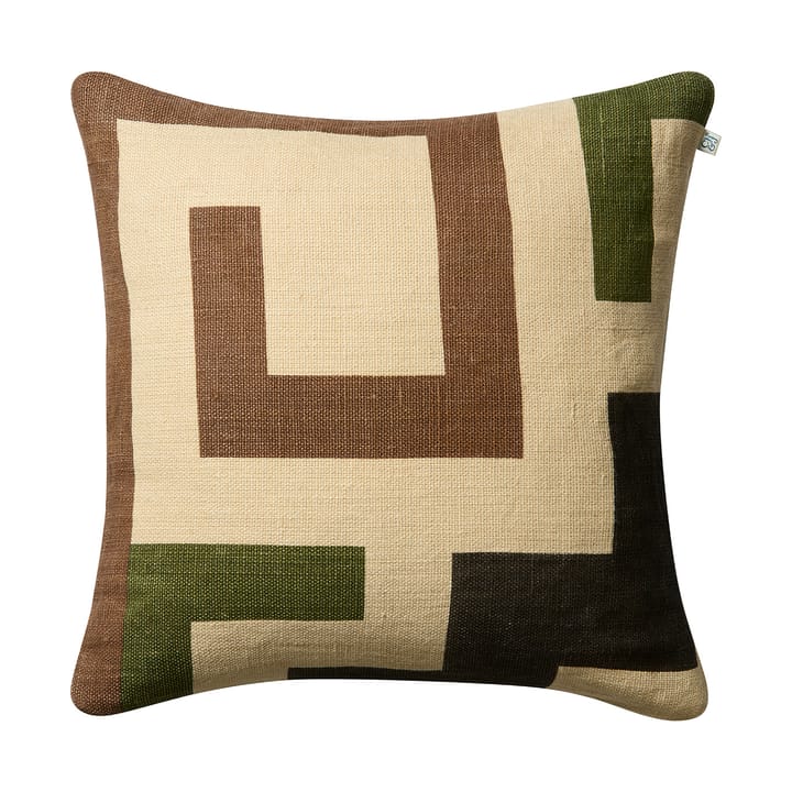 Aman capa de almofada 50x50 cm - Taupe-cactus green-brown - Chhatwal & Jonsson
