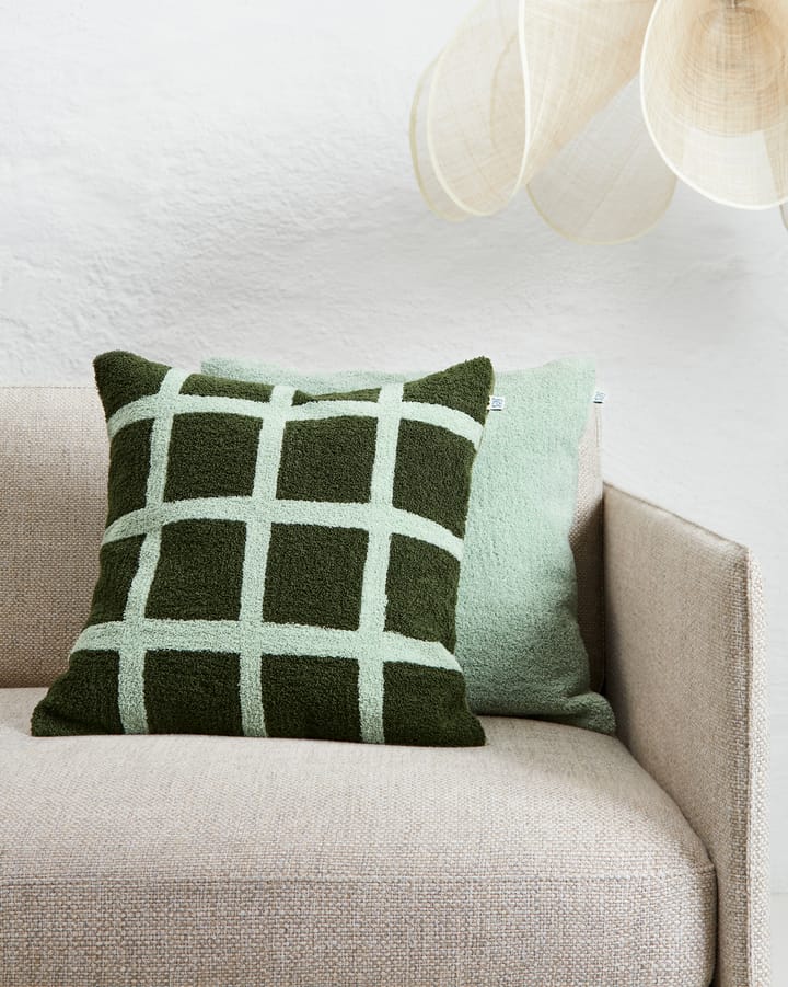 Capa de almofada Check 50x50 cm, Cactus green-aqua Chhatwal & Jonsson
