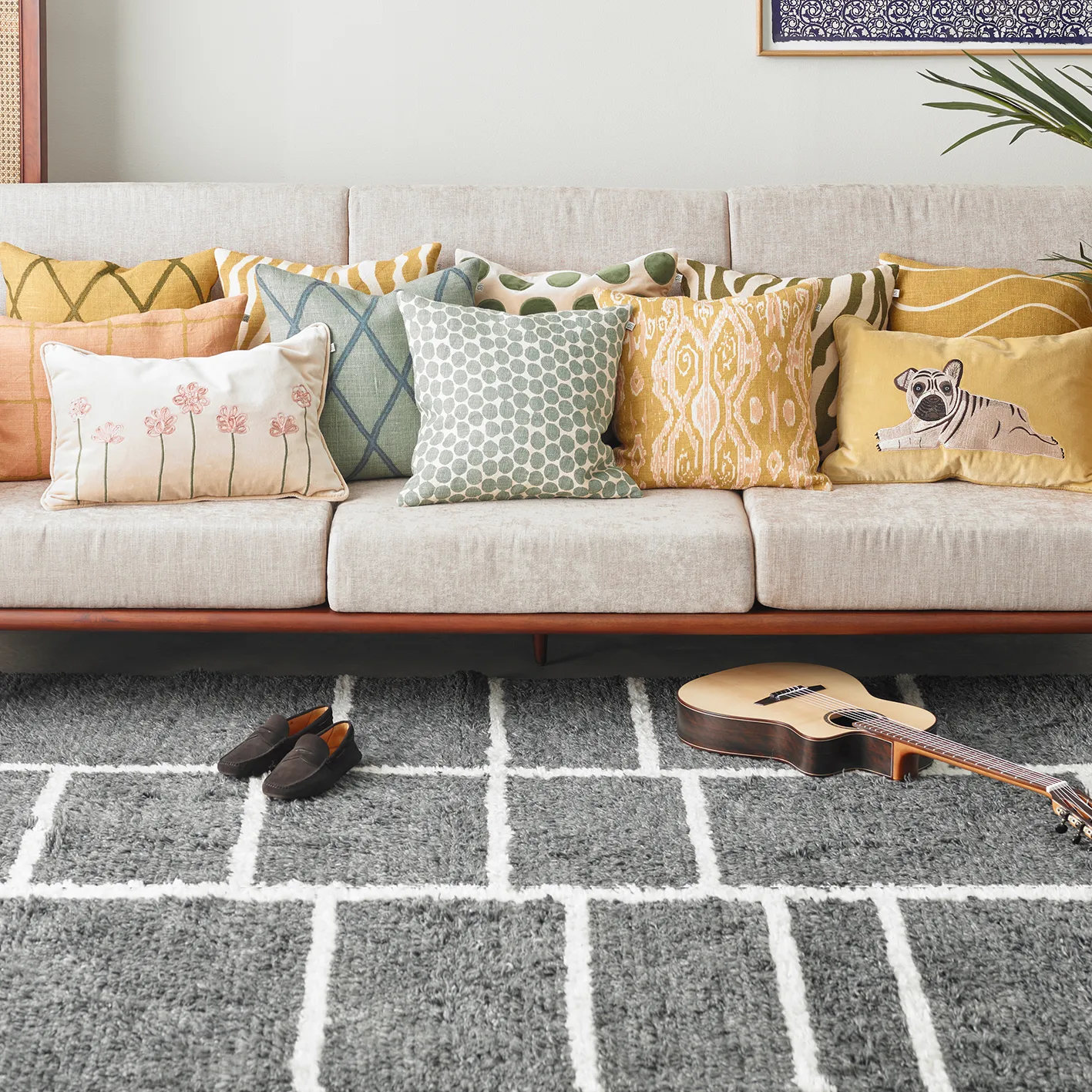 Capa de almofada Dot Ari 50x50 cm, aqua Chhatwal & Jonsson