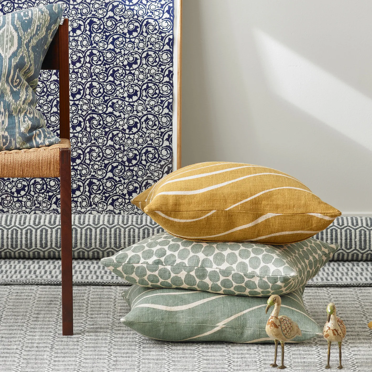 Capa de almofada Dot Ari 50x50 cm, aqua Chhatwal & Jonsson