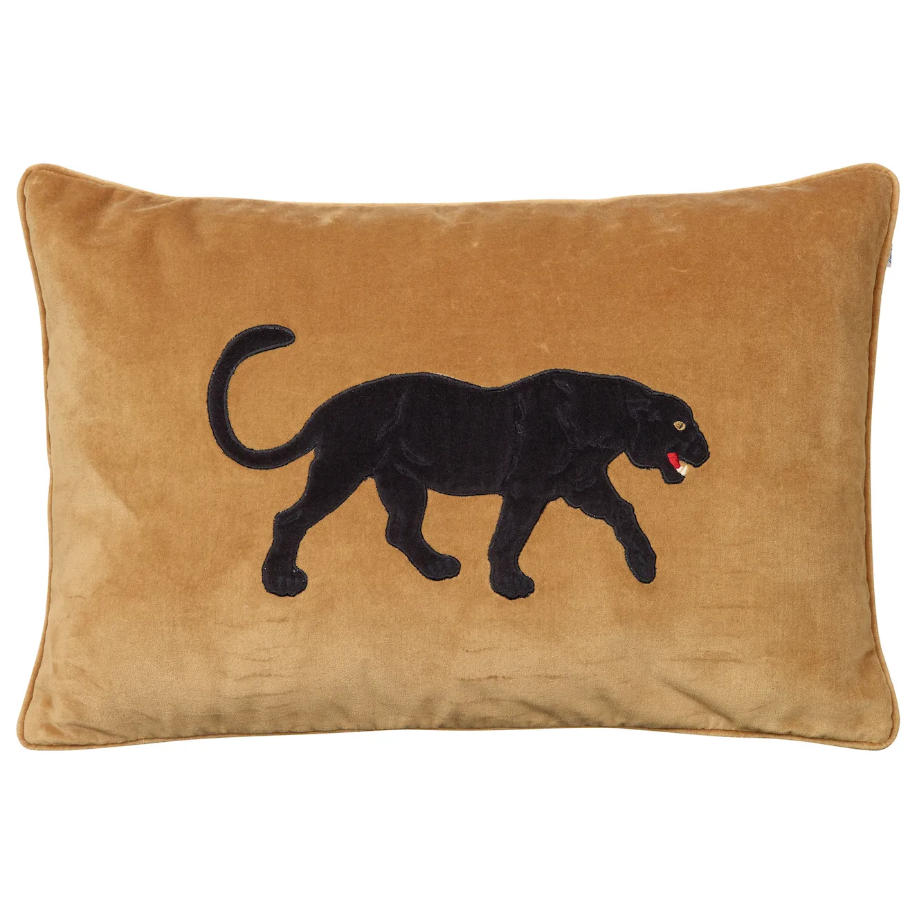 Capa de almofada Embroidered Black Panther 40x60 cm, Amarelo Masala Chhatwal & Jonsson