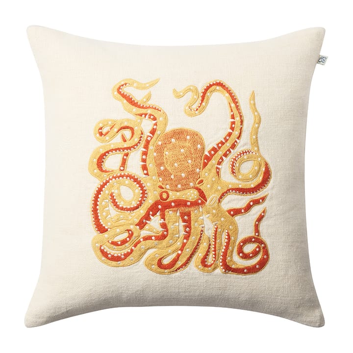Capa de almofada Embroidered Octopus 50x50 cm - Amarelo picante-laranja - Chhatwal & Jonsson