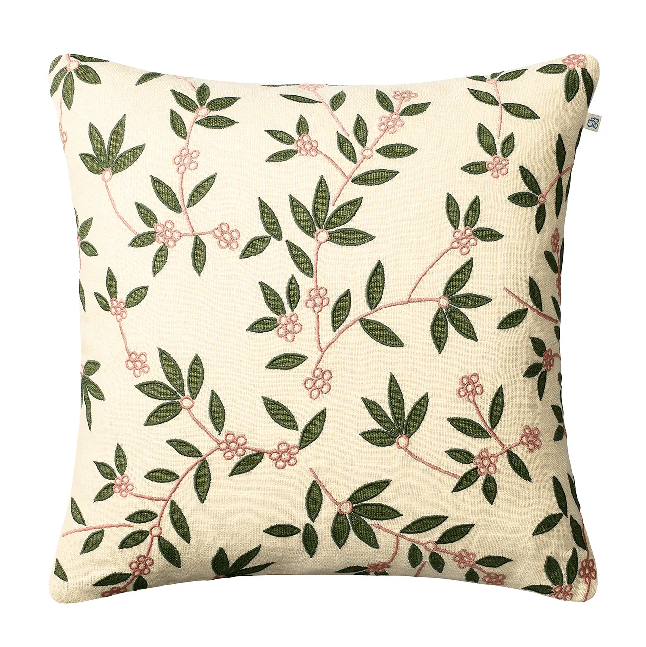 Capa de almofada Gita 50x50 cm, bege-verde-rosa Chhatwal & Jonsson