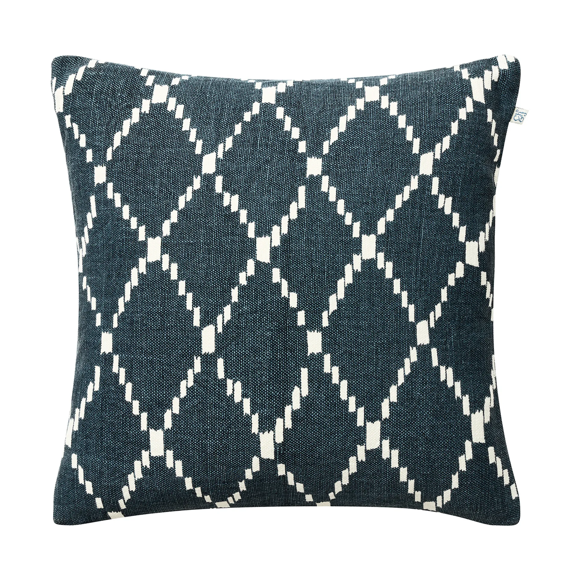 Capa de almofada Ikat Kerela 50x50 cm, Blue-white Chhatwal & Jonsson