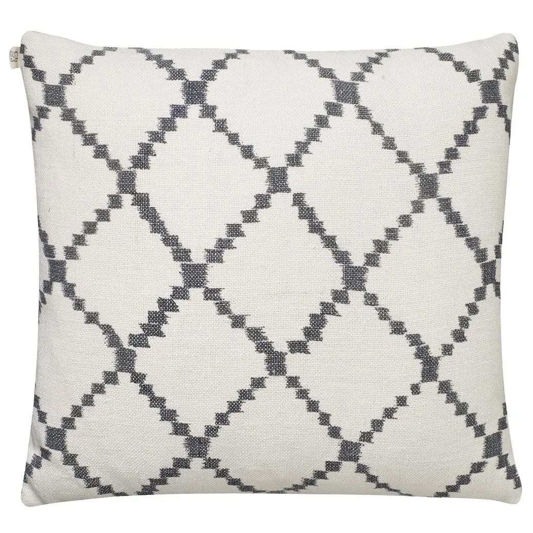 Capa de almofada Ikat Kerela 50x50 cm, white-grey Chhatwal & Jonsson